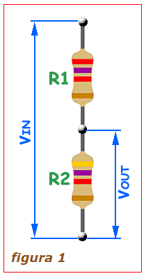 Schema di un partitore di tensione